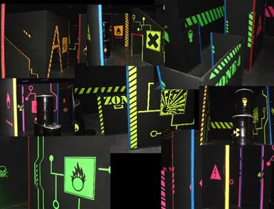 laser game near Giverny, Chateau de Bouafles, edge of Seine